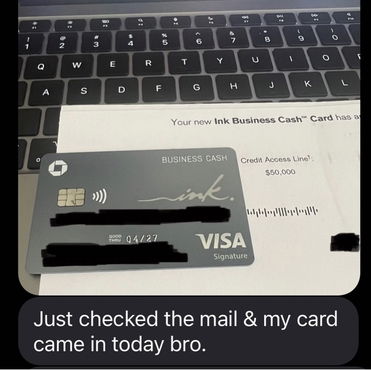 Chase Ink Business Cash Approval